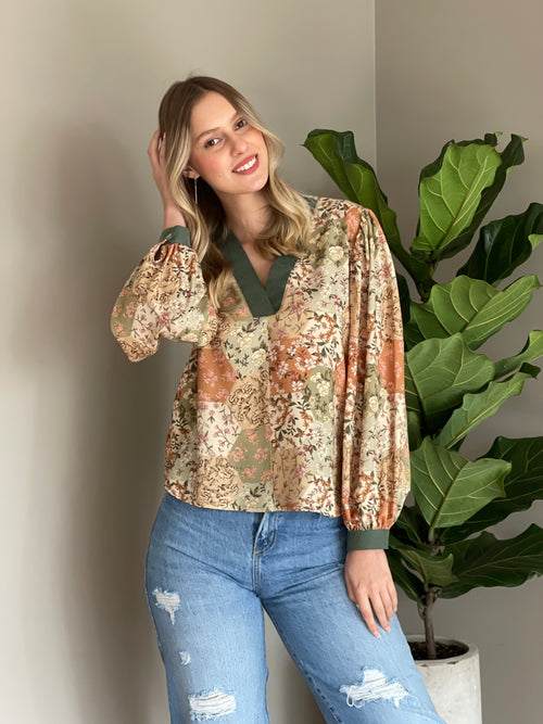 Blusa hippie verde