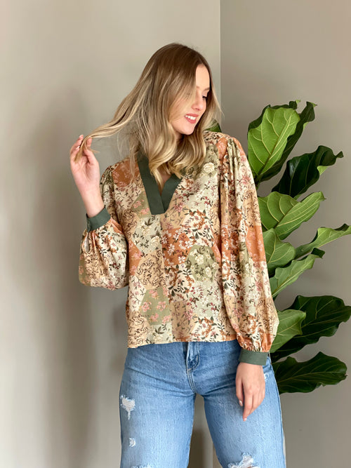 Blusa hippie verde
